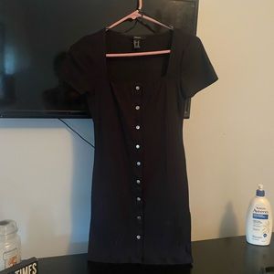 black dress square top